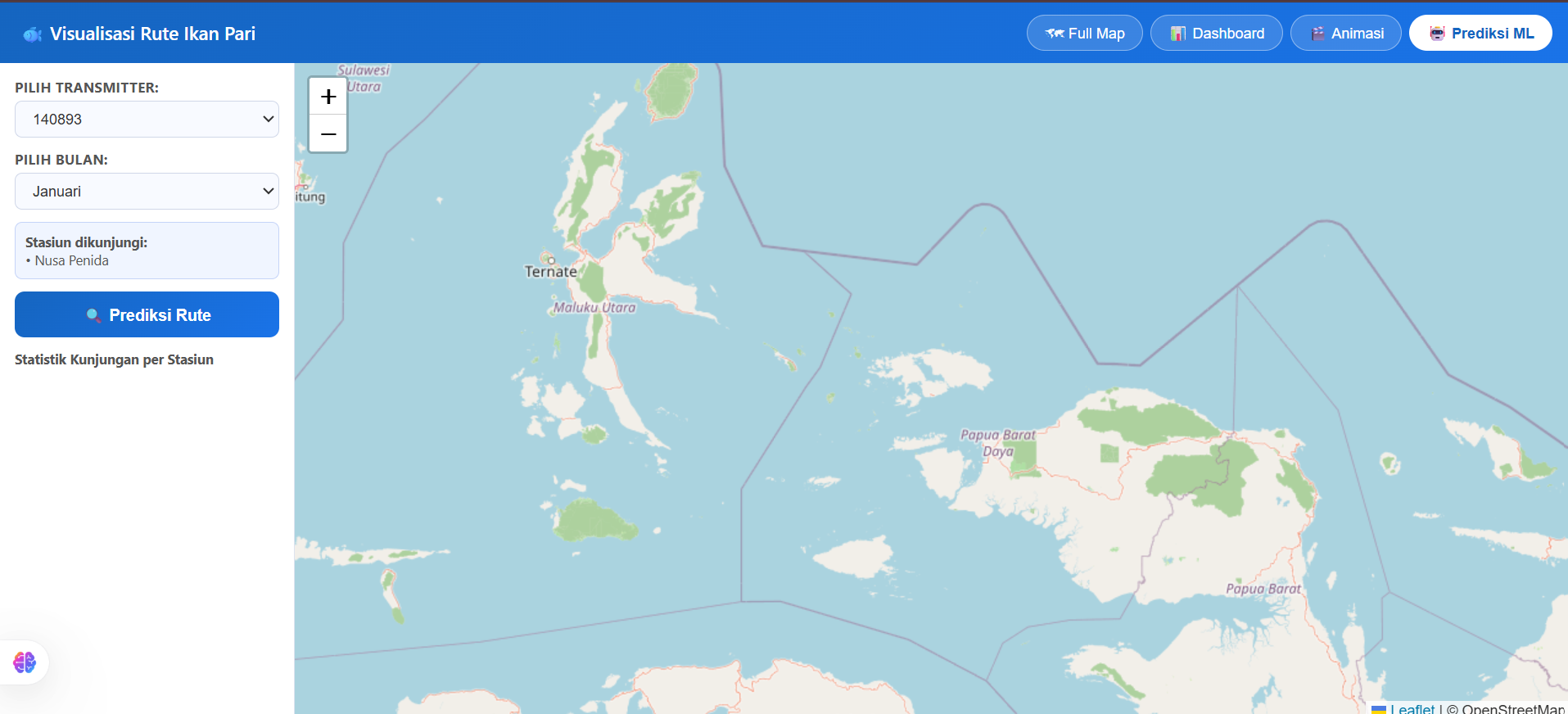 Visualisasi Pergerakan Ikan Pari